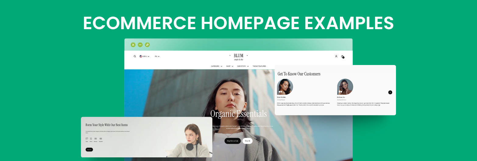 E-commerce Homepage Examples: The Ultimate Guide to Design for Conversion