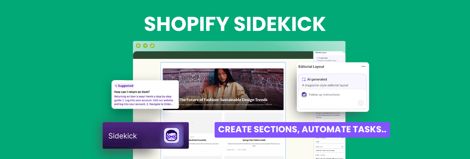 Shopify Sidekick: Prompts, How and What to Use Shopify AI Assistant